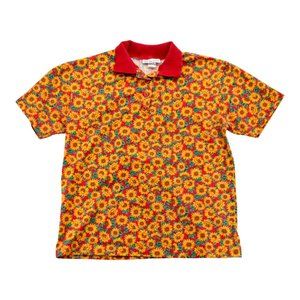 VTG Steven Ross Naturally Women's Sunflowers Shirt Top‎ Large Short Sleeve